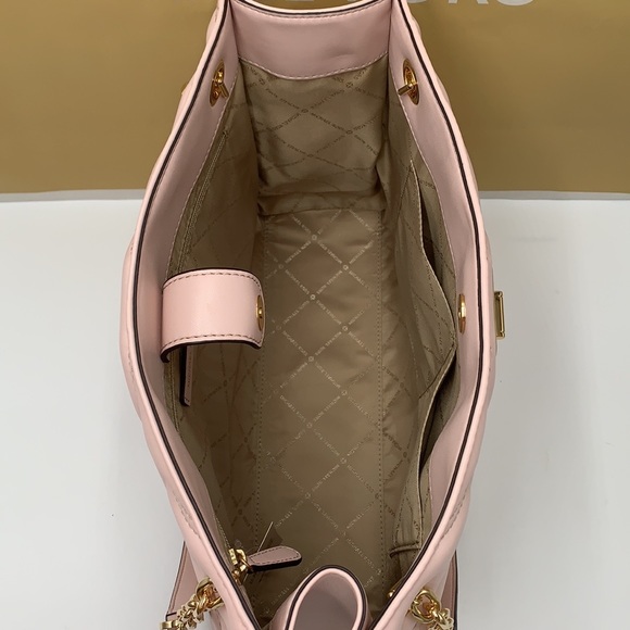 MICHAEL KORS SERENA LARGE EAST WEST CHAIN SHOULDER TOTE POWDER BLUSH COLOR - Picture 12 of 16